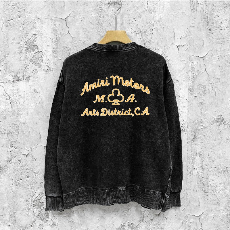 Amiri washed sweatshirt MV printed washed old