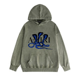 Amiri washed hoodie new font cobra washed distressed printing