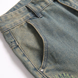 Mens Fashion Jeans Destroy embroidery thread balls 5721#