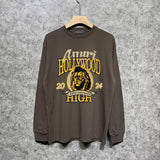 Amiri long sleeve shirts lion printing