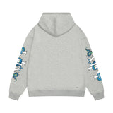 Amiri hoodie with overlapping letter dragon print