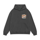 Amiri hoodie lake view oil painting printing