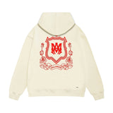 Amiri hoodie flower shield printing