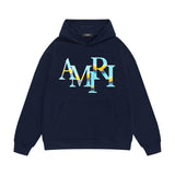 Amiri hoodie gradient overlapping letterprinting