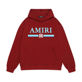 Amiri hoodie colorfulletter horizontal strip printing