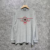 Amiri long sleeve shirts flying eagle wings patch printing
