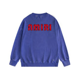 Amiri washed sweatshirt cashew flower large simple label printing washed and distressed