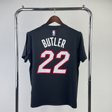 NBA Jerseys Heat, Black No. 22, Butler, Quick Dry Short Sleeves