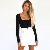 Women Tops Fashion Sexy Slim Fit Fitness Top (Zy0414)