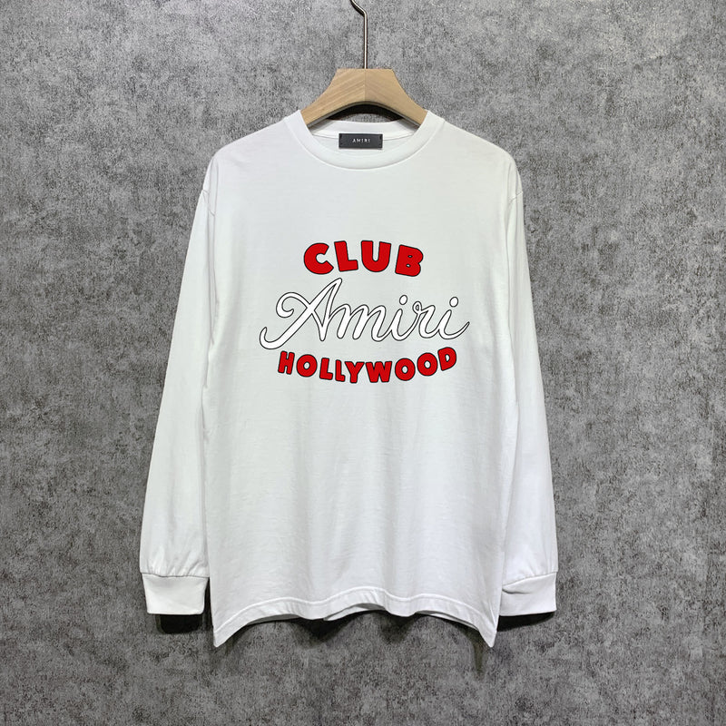 Amiri long sleeve shirts hollywood club printing