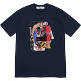 Mens T-shirts 21FW Stack Tee Overlap Sticker Phantom Print Crew Neck Short Sleeve T-Shirt