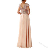 Women Party Dress Sequined Chiffon Evening Long Dress (Ss0416)