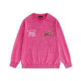 Amiri washed sweatshirt alphabet tiger print washed old