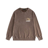 Amiri washed sweatshirt mottled pegasus printing washed and distressed