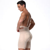 Men's Front Hole Back Hip Design Belly Contracting Boxer Shorts