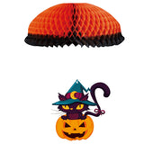 Halloween flag hanging ornaments Halloween Skeleton Cat & Witch Hanging Decoration