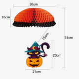 Halloween flag hanging ornaments Halloween Skeleton Cat & Witch Hanging Decoration