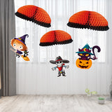 Halloween flag hanging ornaments Halloween Skeleton Cat & Witch Hanging Decoration