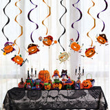 Halloween flag hanging ornaments Halloween Hanging Spiral Decorations – Vampire, Skeleton & Witch