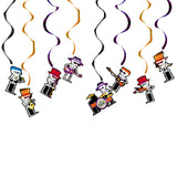 Halloween flag hanging ornaments Halloween Hanging Spiral Decorations – Vampire, Skeleton & Witch