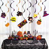Halloween flag hanging ornaments Halloween Hanging Spiral Decorations – Vampire, Skeleton & Witch