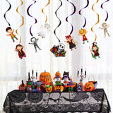 Halloween flag hanging ornaments Halloween Hanging Spiral Decorations – Vampire, Skeleton & Witch
