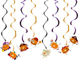 Halloween flag hanging ornaments Halloween Hanging Spiral Decorations – Vampire, Skeleton & Witch