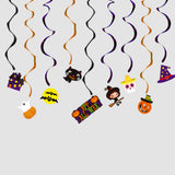 Halloween flag hanging ornaments Halloween Hanging Spiral Decorations – Vampire, Skeleton & Witch
