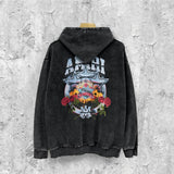 Amiri washed hoodie five-star rose distressed print