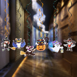 Halloween flag hanging ornaments  Halloween Cartoon Skeleton Spiral Hanging Set