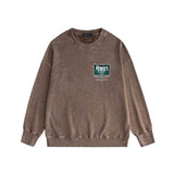 Amiri washed sweatshirt flower diamond nameplate printing washed and distressed