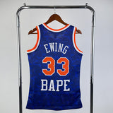NBA Jerseys BAPE × M & N jersey, Knicks, blue 33