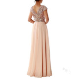 Women Party Dress Sequined Chiffon Evening Long Dress (Ss0416)