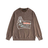 Amiri washed sweatshirt top hat magician printing washed and distressed