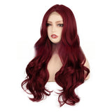 Women's Wigs Middle Part Long Wavy Lace Front Wig
