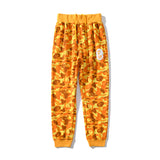 Bathing Ape Pant Joint Orange Camouflage Tie Casual Sweatpants