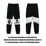 Bathing Ape Pant joint black and white color matching men's and women's casual sweatpants