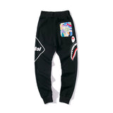 Bathing Ape Pants Shark Head Joint Colored Pockets Sweatpants Casual Pants
