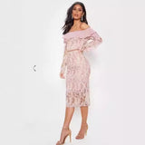 Women's Party Dress Socialite Elegant Lace Evening Dress (Ss0416)