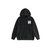 Amiri washed hoodie simple letterprinting