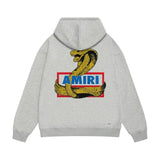Amiri hoodie king cobra gold printing