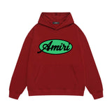 Amiri hoodie oval letter printing