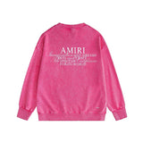 Amiri washed sweatshirt hollywood art word printing washed and distressed