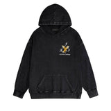 Amiri washed hoodie hollywood eagle distressed printing