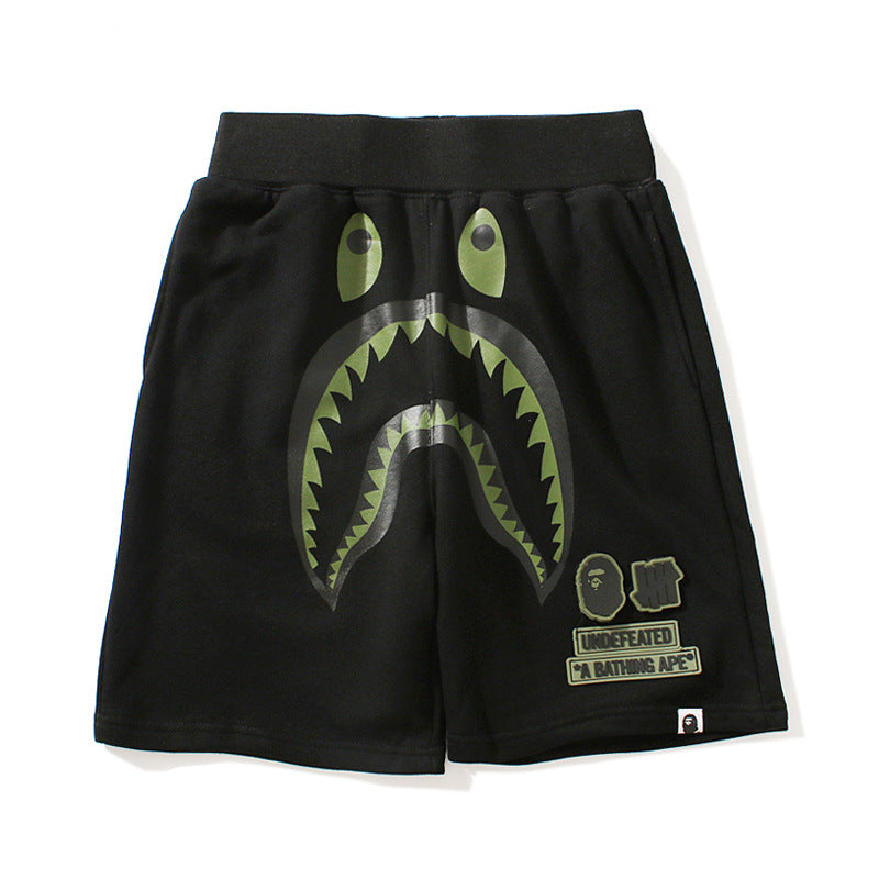 Shark Print Bape Shorts Shark Joint Casual Shorts Summer Beach Shorts