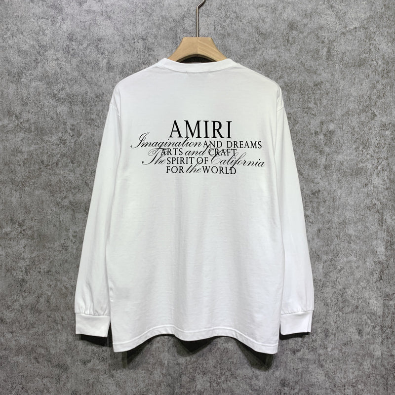 Amiri long sleeve shirts hollywood art word printing