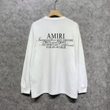 Amiri long sleeve shirts hollywood art word printing