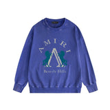 Amiri washed sweatshirt horse printing washed and distressed
