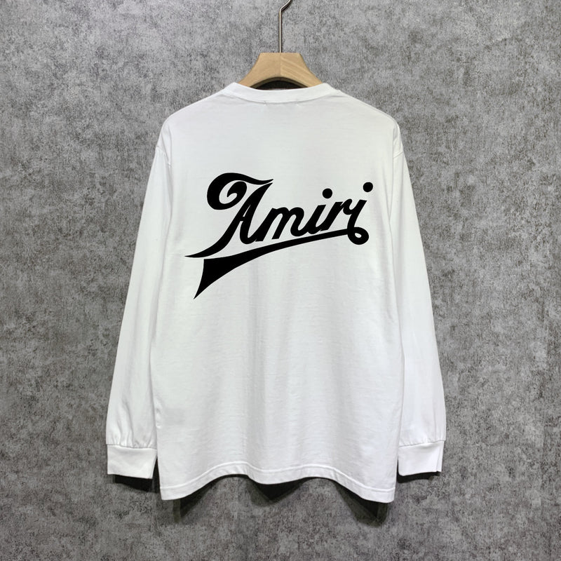 Amiri long sleeve shirts oblique text printing