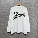 Amiri long sleeve shirts oblique text printing